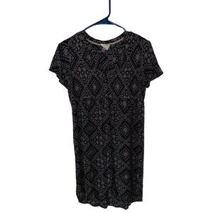 Knox Rose Black & White Boho Print Dress Size XS Flowy & Comfy